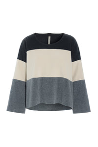 MIX BLUSE - 1416 - COOL COLORS GREY