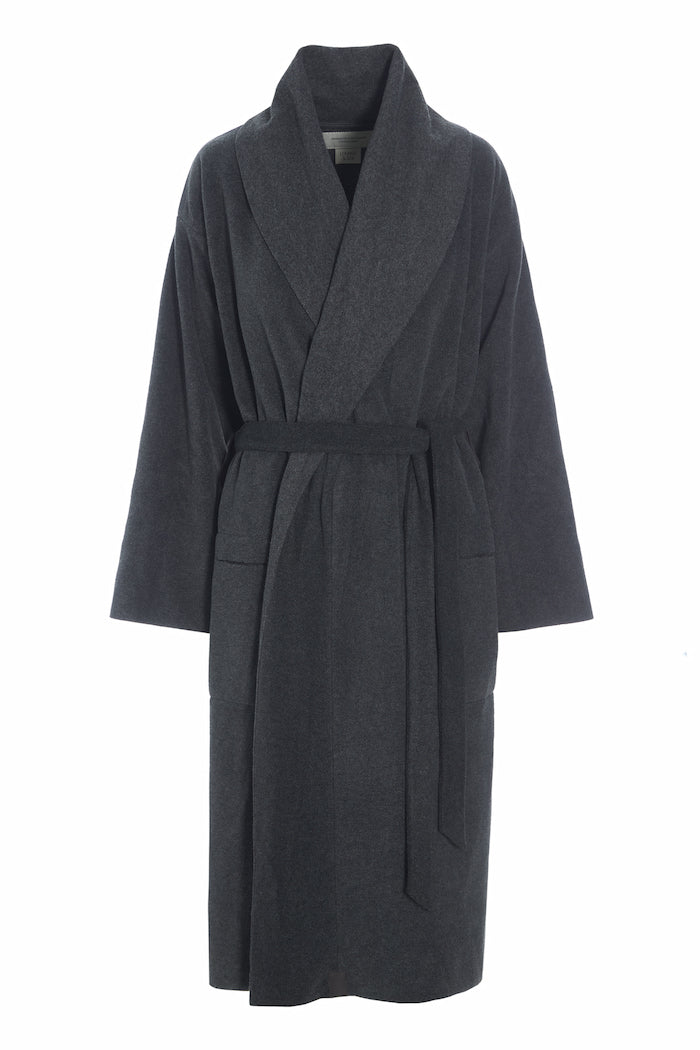 HENRIETTE STEFFENSEN COPENHAGEN MORGENMANTEL DAMEN MIDI - 7128 MIDI BATHROBES SOFT BLACK 914