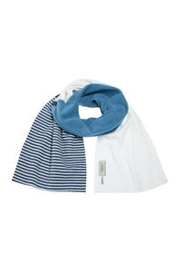 NO WASTE SCHAL - 4063NW - DUSTY BLUE/OW/BLUE STRIPE