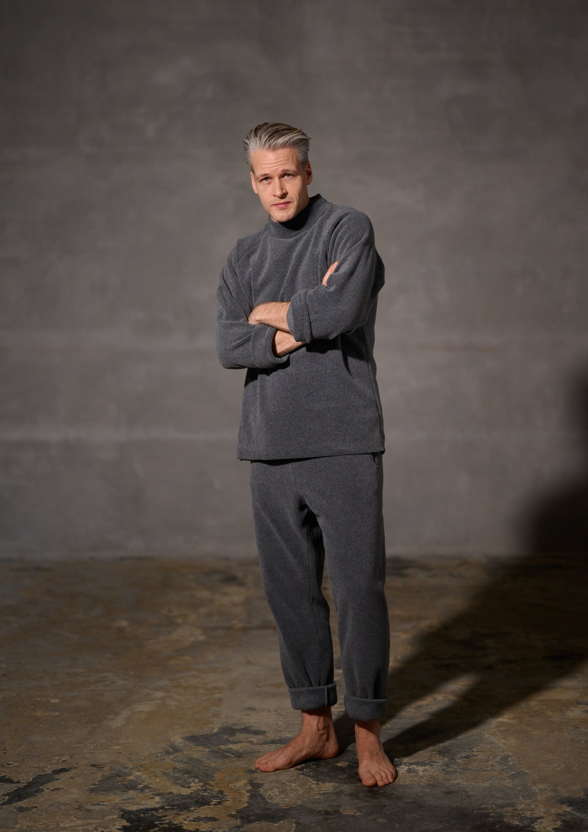 CARL BY STEFFENSEN COPENHAGEN ONE SIZE SWEATER MÂNNER - 1060C BLOUSES & SWEATERS GREY 905