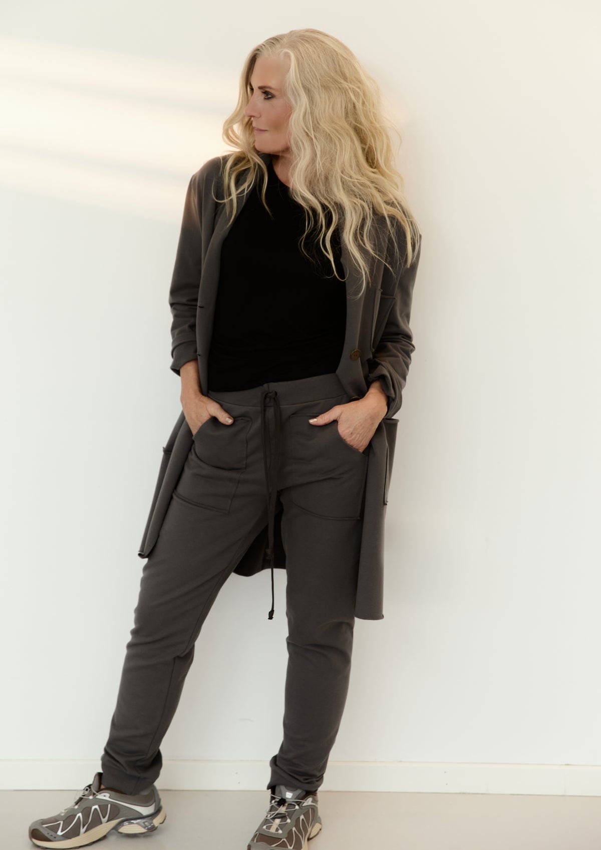 HENRIETTE STEFFENSEN COPENHAGEN OVERSIZE BLAZER - 77005 CARDIGANS GREY 905
