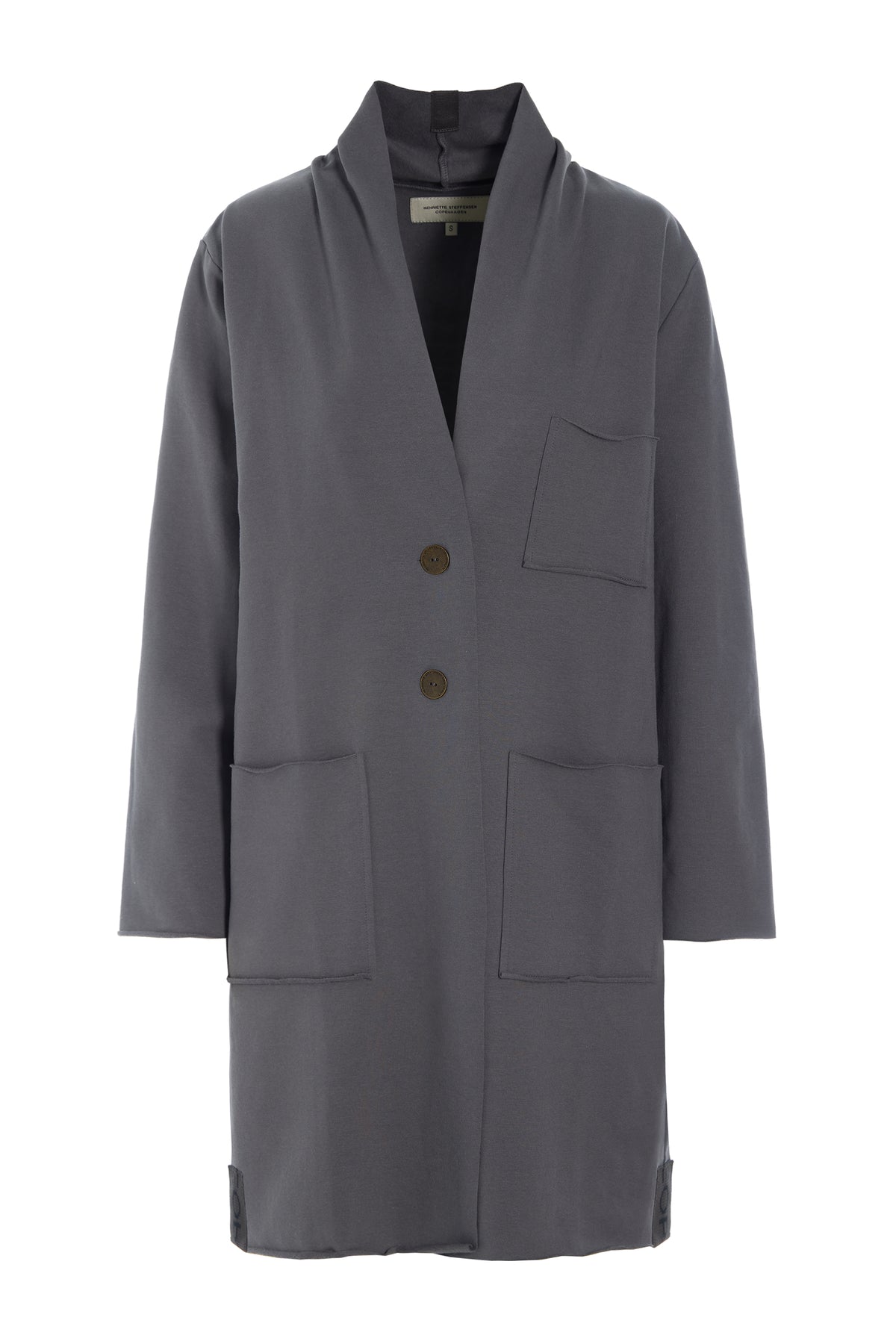 HENRIETTE STEFFENSEN COPENHAGEN OVERSIZE BLAZER - 77005 CARDIGANS GREY 905