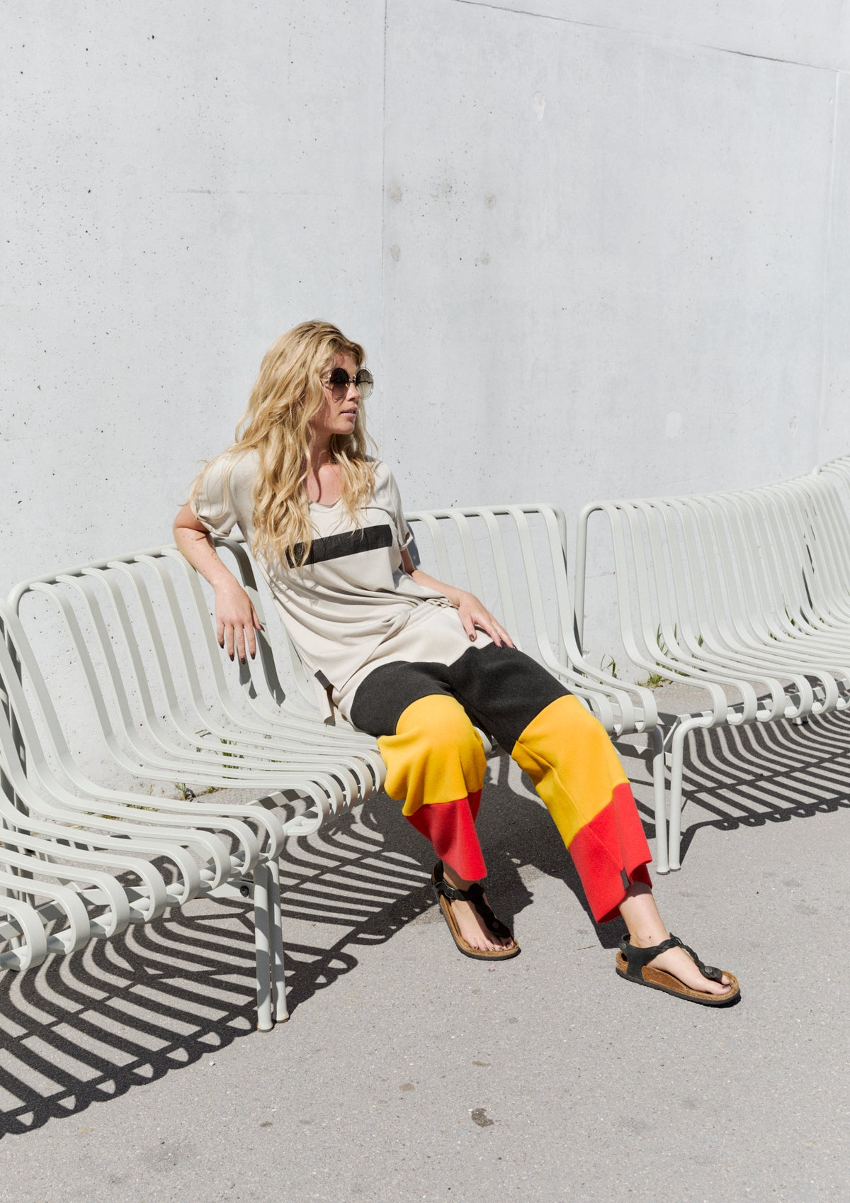 HENRIETTE STEFFENSEN COPENHAGEN RAINBOW FLARE HOSEN 3/4 BUKSER RAINBOW 899