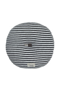 RUNDES KISSEN - 506 - STRIPES B&W