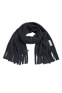 SCHAL MIT FRANSEN - 4077 - SOFT BLACK