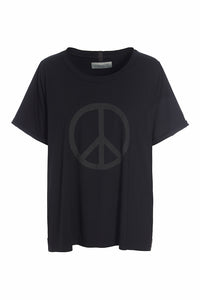 TEE PEACE PRINT - 96066 - BLACK
