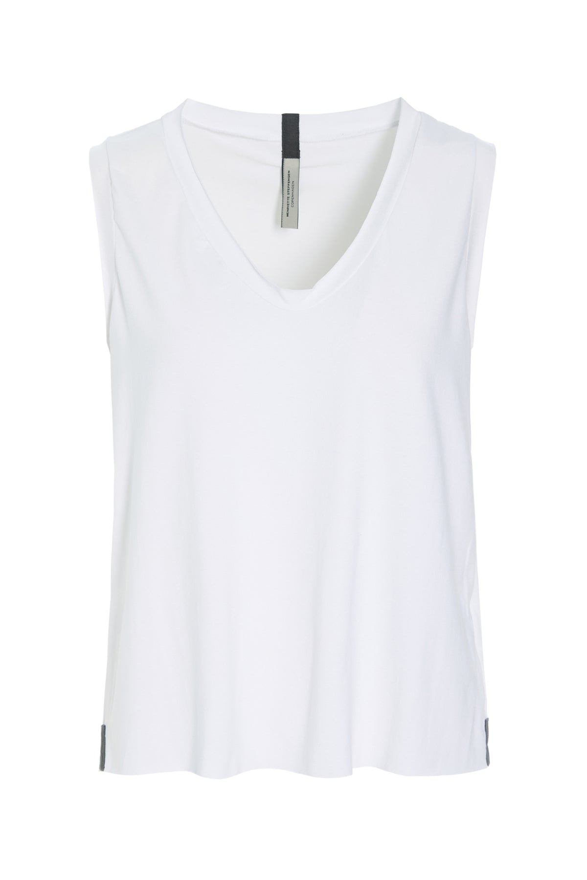 HENRIETTE STEFFENSEN COPENHAGEN TOP V-AUSSCHNITT - 96102 T-SHIRTS WHITE 816