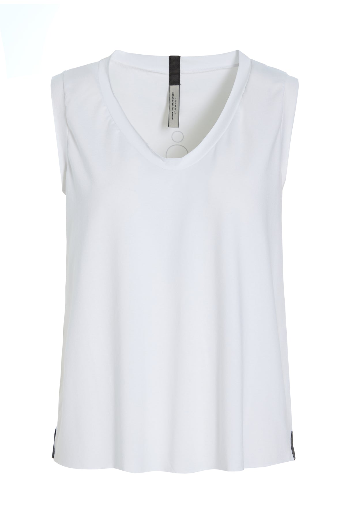 HENRIETTE STEFFENSEN COPENHAGEN TOP V-AUSSCHNITT EARTH - 96102 EARTH T-SHIRTS WHITE 816