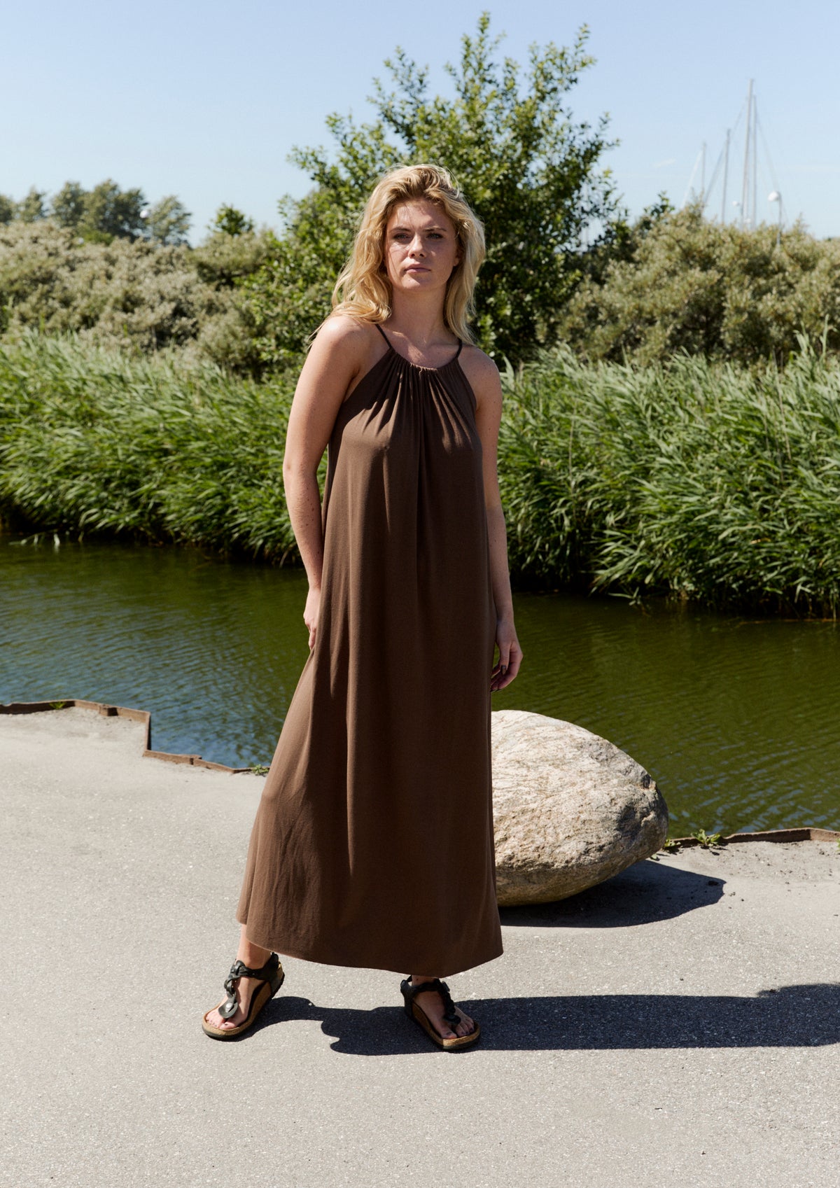 HENRIETTE STEFFENSEN COPENHAGEN TRÄGERKLEID - 98069 KJOLER CHOCOLATE 844