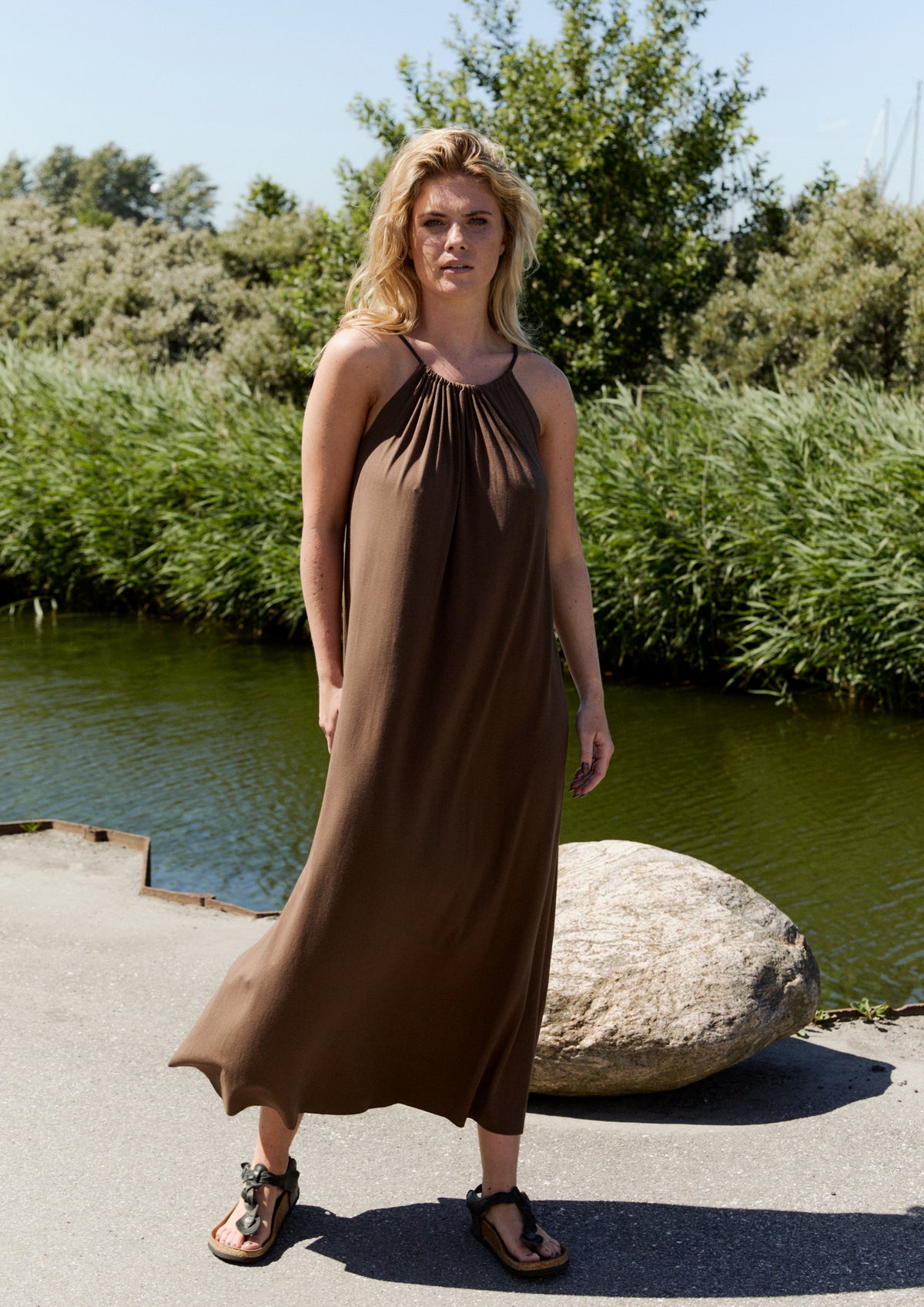HENRIETTE STEFFENSEN COPENHAGEN TRÄGERKLEID - 98069 KJOLER CHOCOLATE 844
