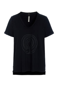 V-NECK-TEE EMBRACE - 96105 EMBRACE - BLACK