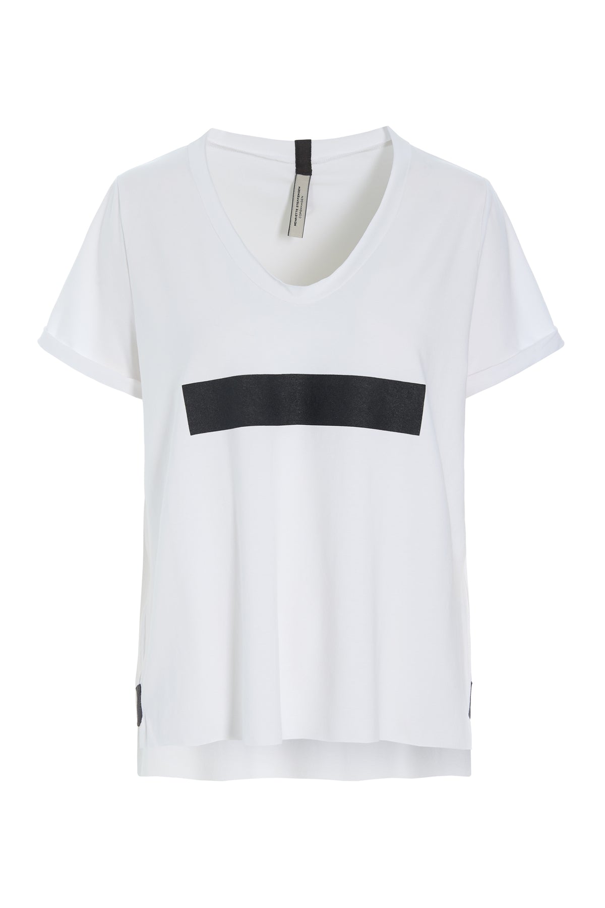 HENRIETTE STEFFENSEN COPENHAGEN V-NECK TEE - 96105 ERASE T-SHIRTS WHITE 816