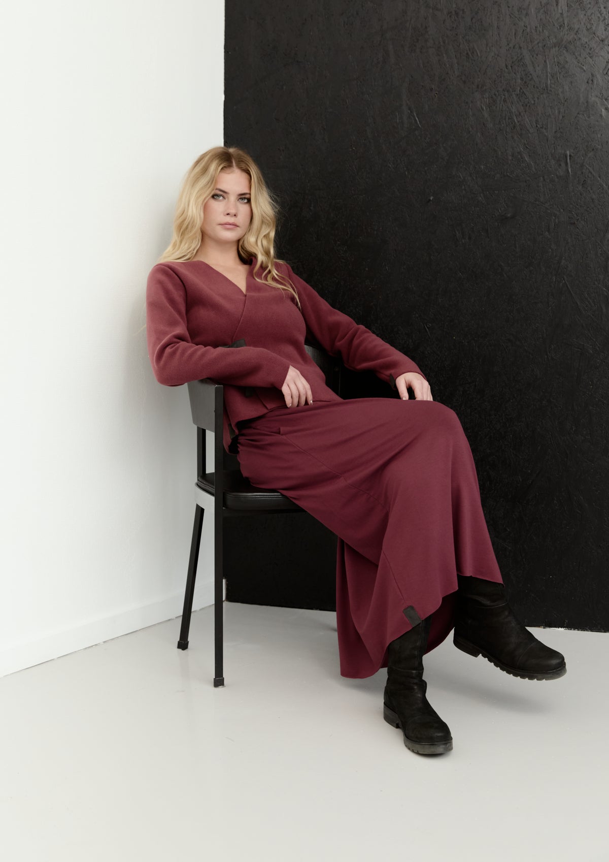 HENRIETTE STEFFENSEN COPENHAGEN WICKELBLUSE - 1418 BLUSER BORDEAUX 474
