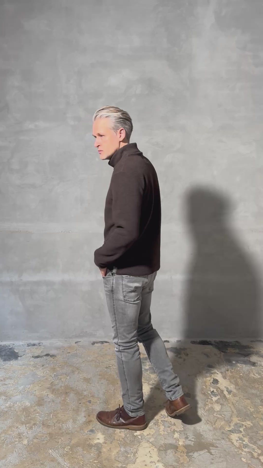 CARL BY STEFFENSEN COPENHAGEN SWEATER M/ HOHEM KRAGEN - 1031C BLOUSES & SWEATERS CHOCOLATE 844