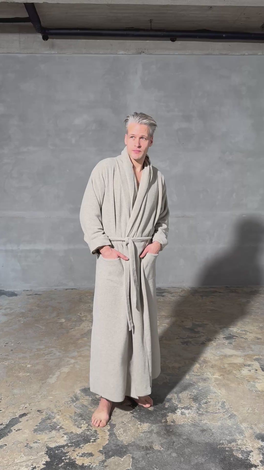 CARL BY STEFFENSEN COPENHAGEN BADEMÄNTEL HERREN MAXI - 1009C MAXI BATHROBES SAND 805